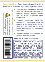 Apple Cider Vinegar, Premier - 150 capsules - Image 3